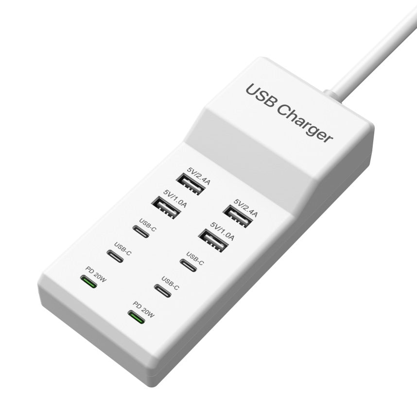 10 Port USB Charging Station – Multi-Device Fast Charging Hub with Smart IC Protection for Home & Office