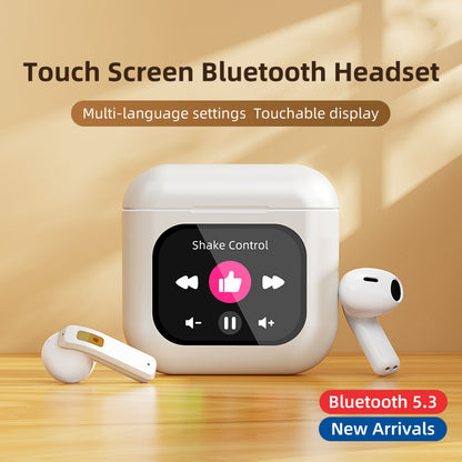 TWS Smart Touch Screen Earbuds with ANC Noise Cancelling