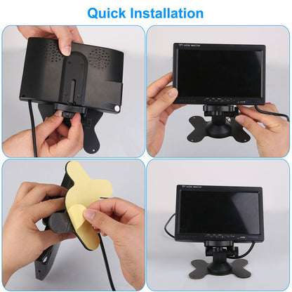 “7" HD Waterproof Car Rear View Camera Monitor System”