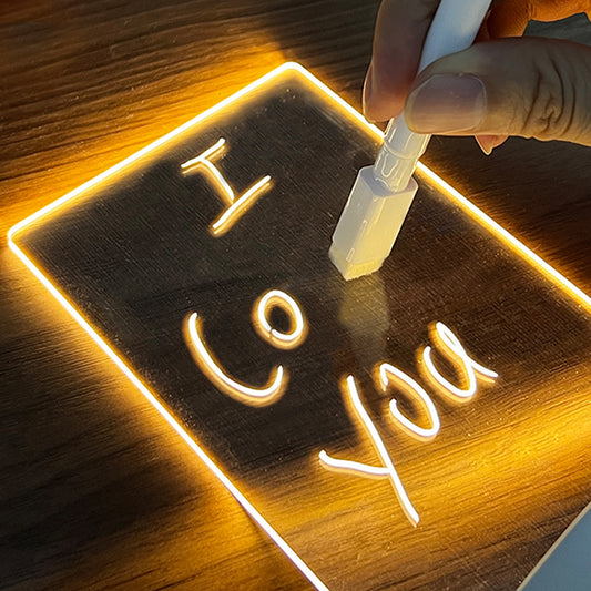 Creative Note Board Creative 
 USB Message Board Holiday Light With Pen Gift For Children Girlfriend Decoration Night Lamp