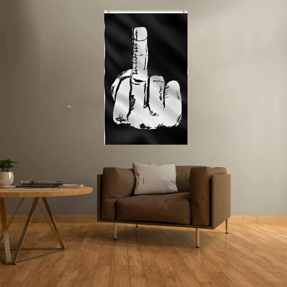 Funny Middle Finger Banner – Prank Wall Flag for Dorm Room