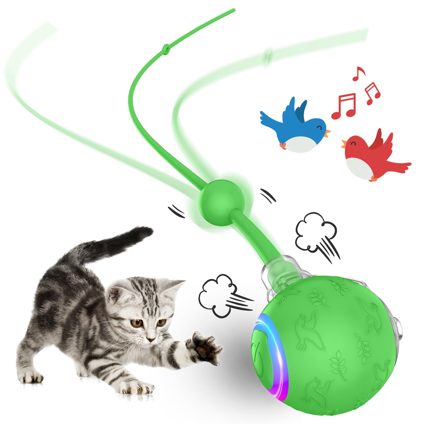 Intelligent Gravity Cat Toy Ball Strap Electric Rope Cat Teaser Toy Cat Toy