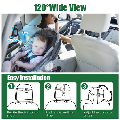 1080P Rearview Mirror Dash Cam with Parking Monitor