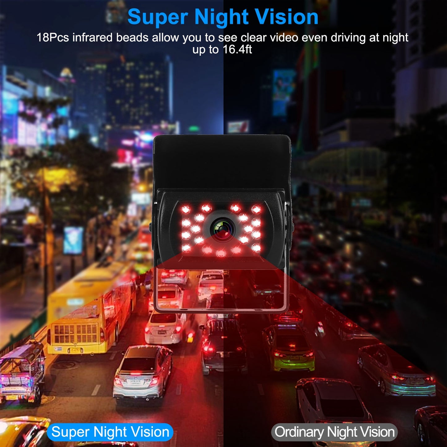 “7" HD Waterproof Car Rear View Camera Monitor System”