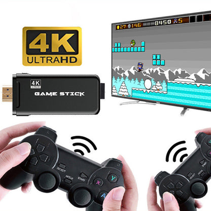 4K HDMI Wireless Game Stick Console with Dual Wireless Controllers