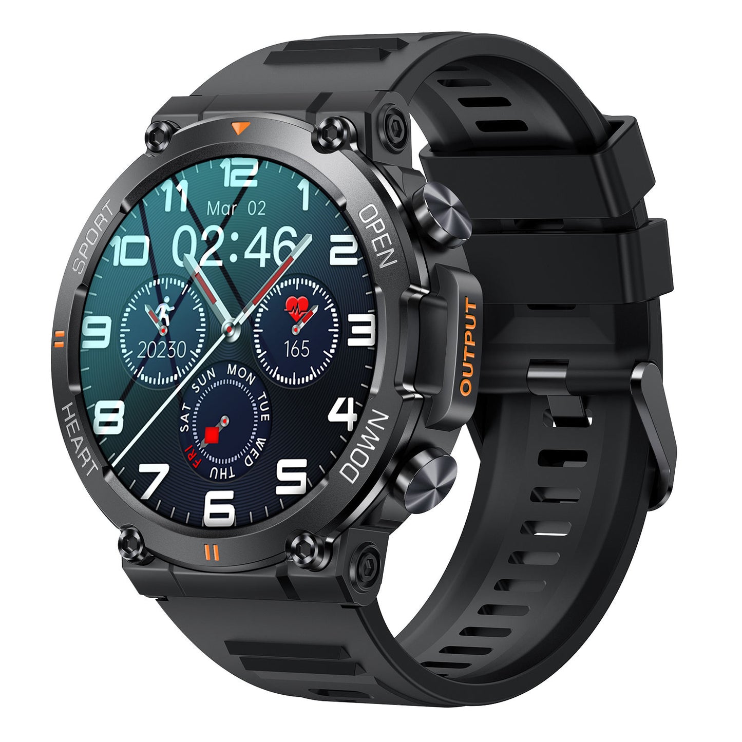 SENBONO Men’s Round Smartwatch with Bluetooth Calling