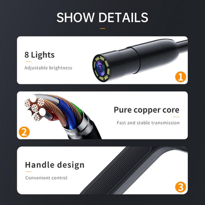 1080P HD Endoscope Inspection Camera with LED Light