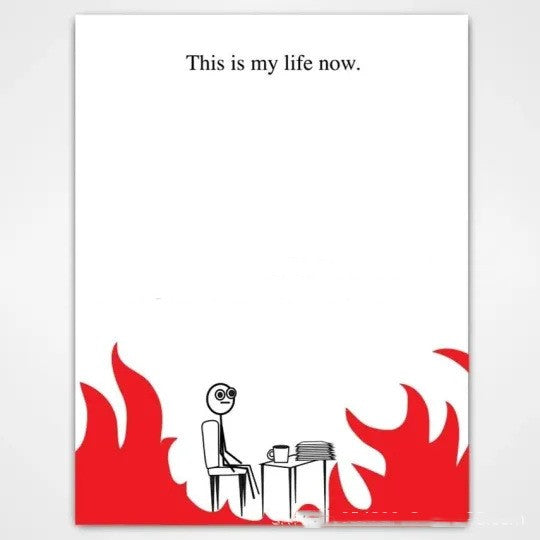 Funny Dark Humor Notebook – “Everything Is Fine” Office Prank Journal | Gift for Coworkers
