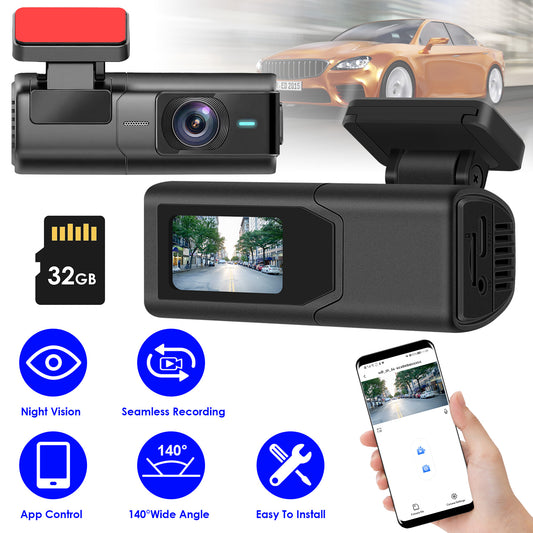 2K HD Car Dash Camera with WiFi & Night Vision