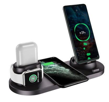 Fast Wireless Charging Station for iPhone, Watch & AirPods