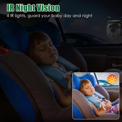 1080P Rearview Mirror Dash Cam with Parking Monitor