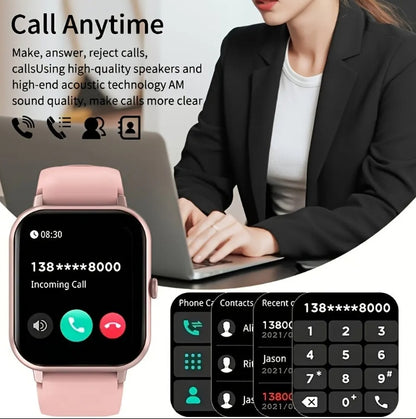 Elegant Square Smartwatch for Women with BT Calling