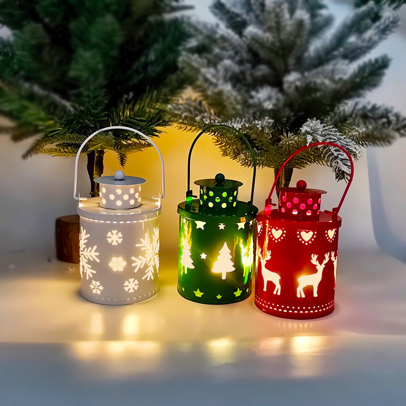 Christmas LED Candle Lantern Light – Nordic Style Decorative Wind Lamp for Home & Holiday Decor
