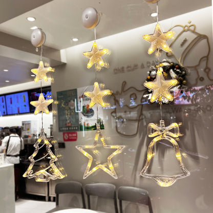 3PCS Christmas LED Star Window Hanging Lights