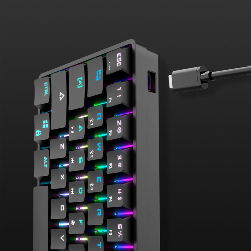 Wsireles Bluetooth Keyboard Colorful PBT Keycaps Mechanical Keyboard