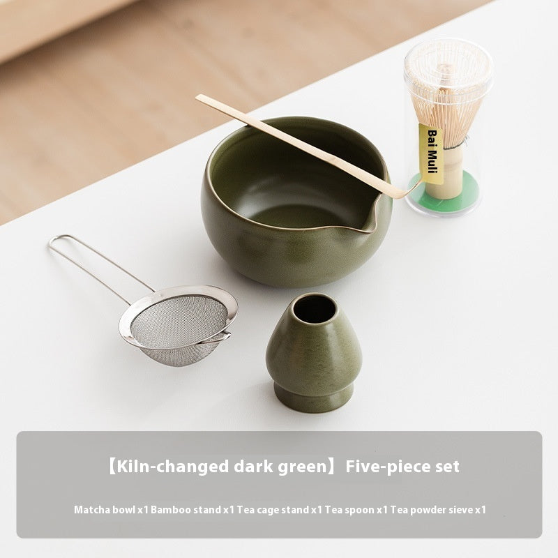 Matcha Tea Set – Bamboo Whisk, Bowl & Fine Mesh Strainer