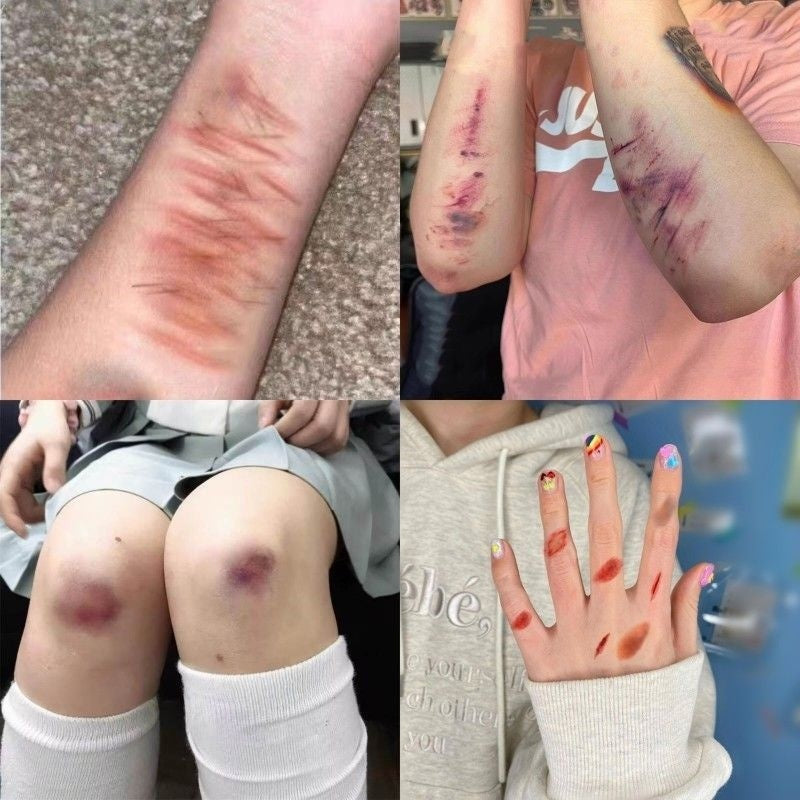 Scary Prank Cut Wrist Bruise Scratch Scald Scratch Decoration Tattoo Sticker