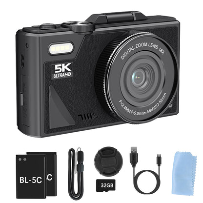 5K Compact Digital Camera for Vlog & Video
