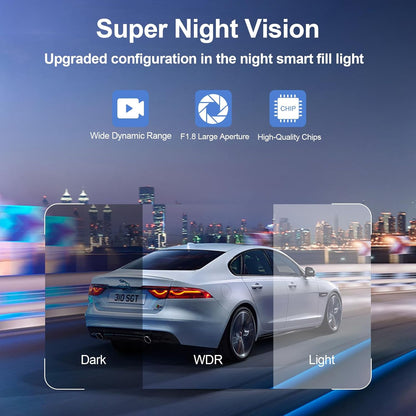 1080P Dual Dash Cam – Front & Rear Car Camera with G-Sensor