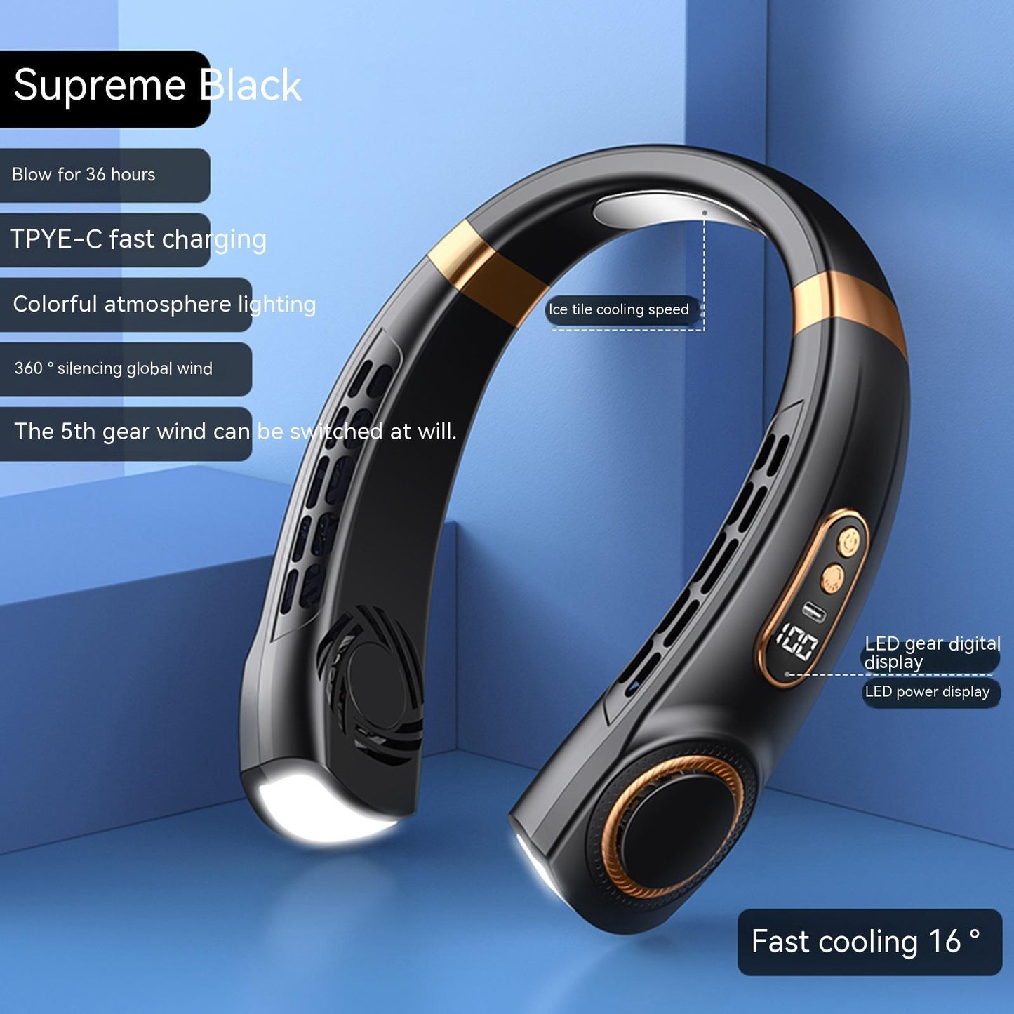 Rechargeable Bladeless Neck Fan