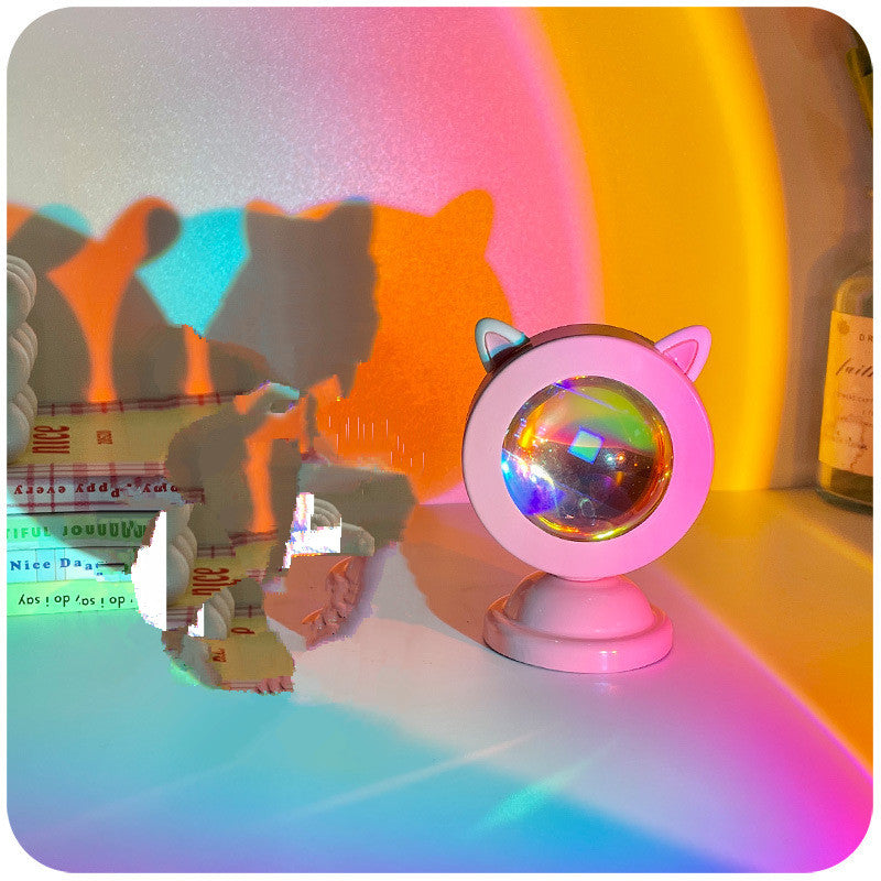Cute Bunny Ear Sunset Lamp LED Night Light