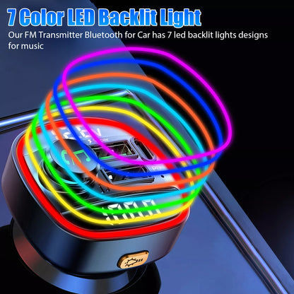 Bluetooth 5.0 Car FM Transmitter with PD Fast Charger