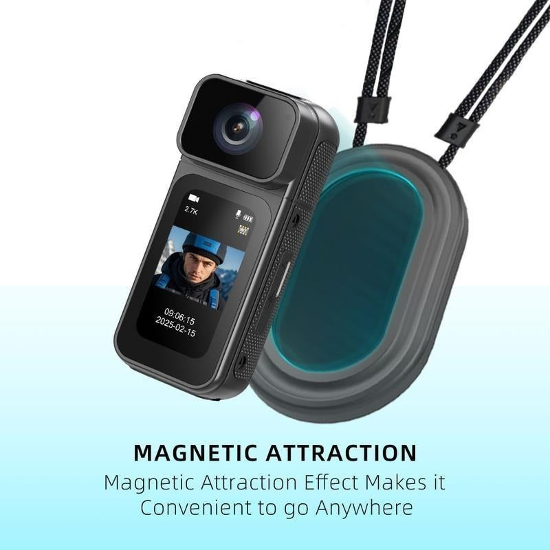 2.7K Ultra HD Mini Action Camera | Magnetic Mount