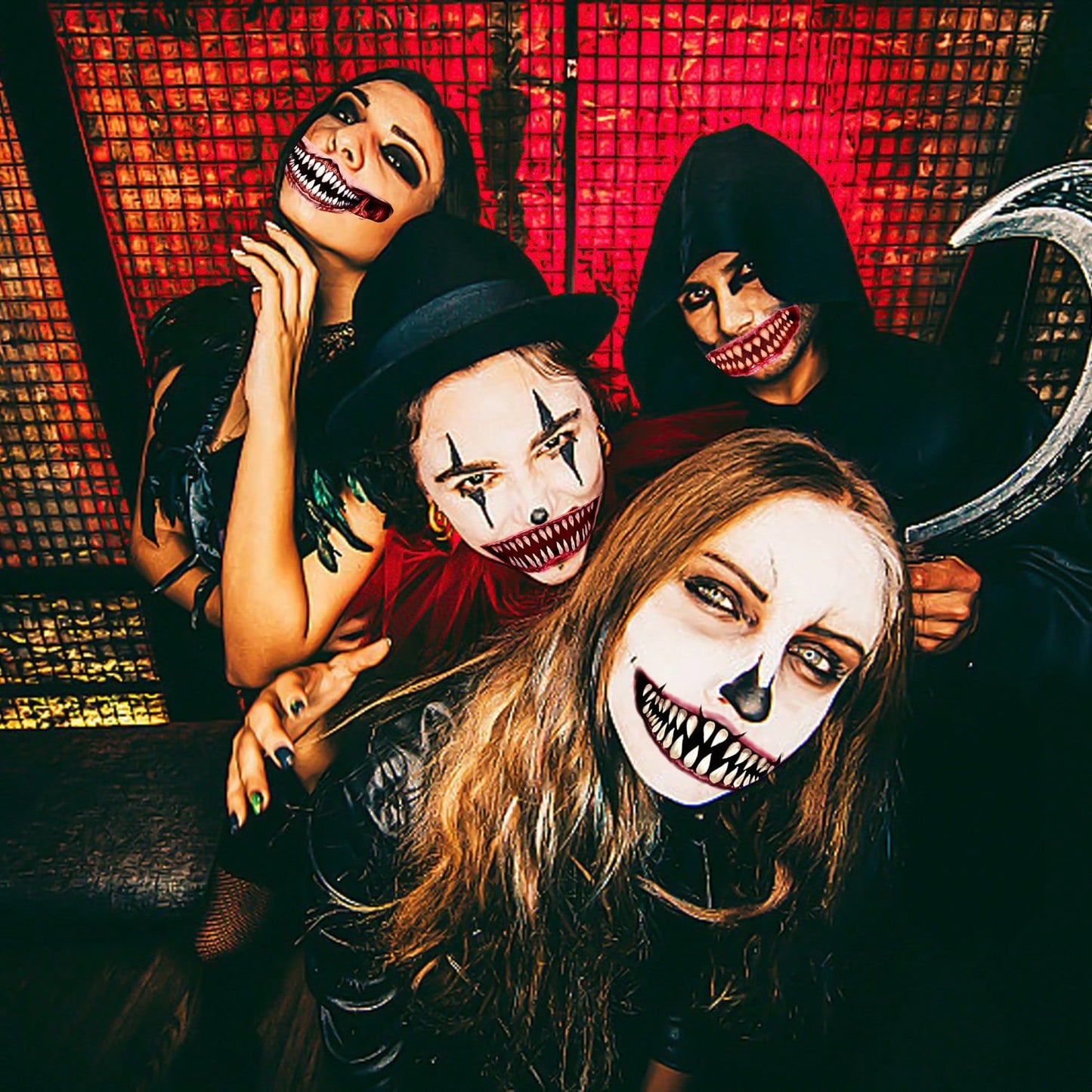 Halloween Scary Face Temporary Tattoos for Adults