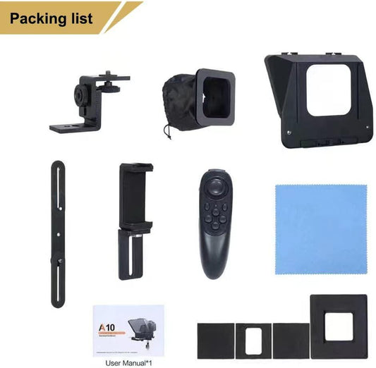 Portable Smartphone & DSLR Teleprompter Kit