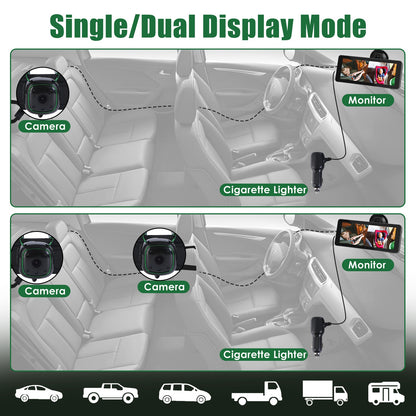1080P Rearview Mirror Dash Cam with Parking Monitor