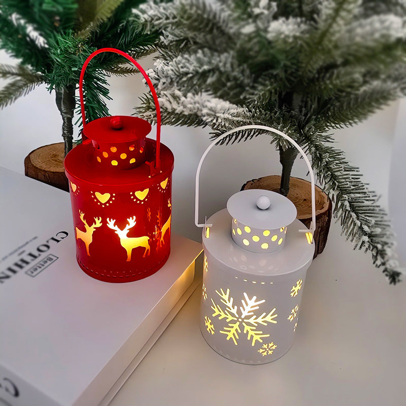 Christmas LED Candle Lantern Light – Nordic Style Decorative Wind Lamp for Home & Holiday Decor
