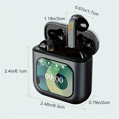 TWS Smart Touch Screen Earbuds with ANC Noise Cancelling