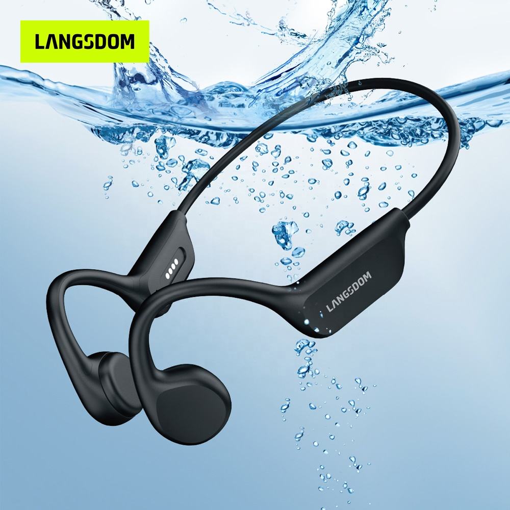 “IPX8 Waterproof Bone Conduction Bluetooth Swimming Headphones”