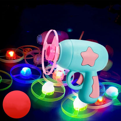 LED Flying Saucer Launcher Party Toy
