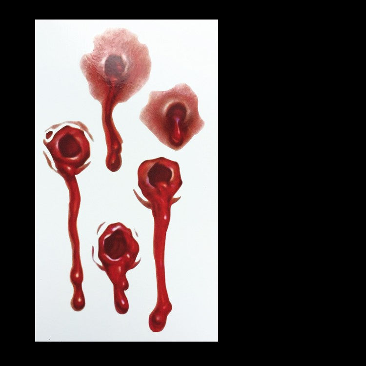 Fake Wound Scar Tattoo Stickers – Realistic Halloween Prank Makeup Temporary Tattoos