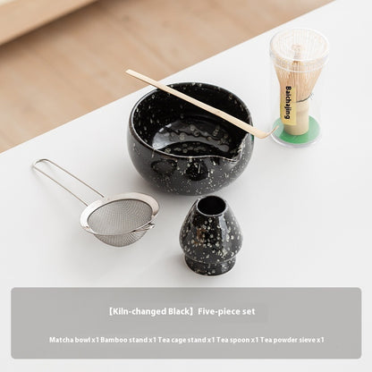Matcha Tea Set – Bamboo Whisk, Bowl & Fine Mesh Strainer