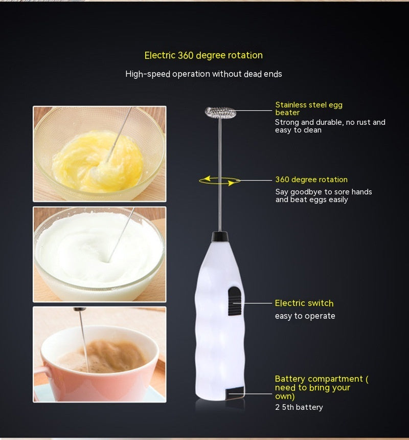 Handheld Electric Mixer – Milk Frother, Coffee, Egg & Baking Whisk
i