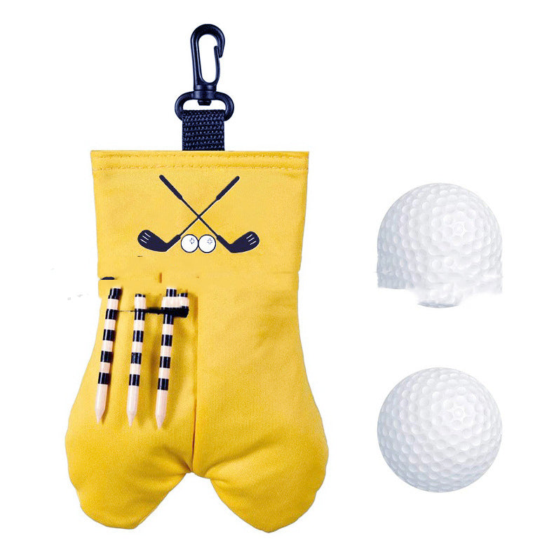 Funny Golf Tee Pouch – Clip-On Golf Accessory Bag with Tees Holder