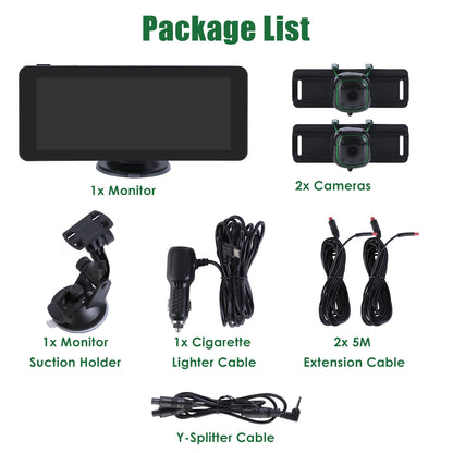 1080P Rearview Mirror Dash Cam with Parking Monitor