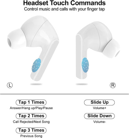 Smart Touch Screen Wireless Earbuds – ANC & Hi-Fi Sound