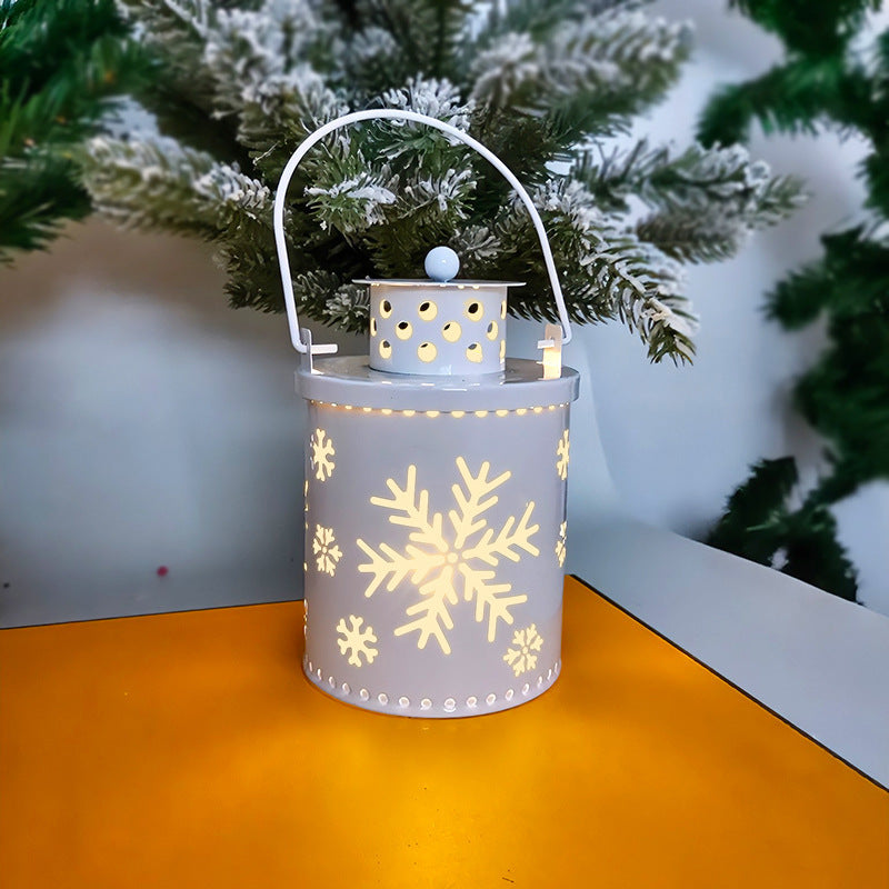 Christmas LED Candle Lantern Light – Nordic Style Decorative Wind Lamp for Home & Holiday Decor