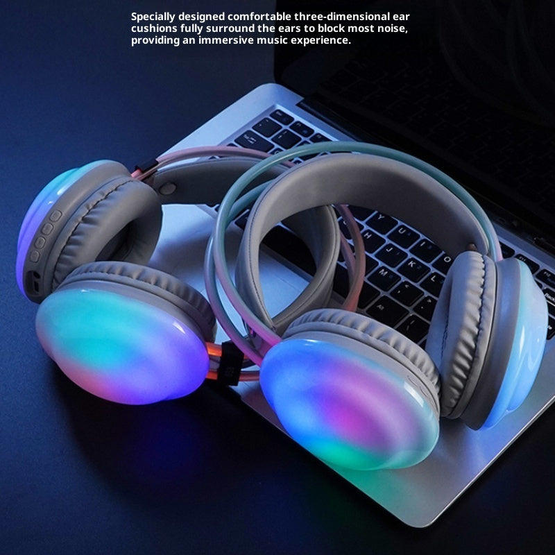 Luminous RGB E-Sports Bluetooth Headset – Wireless Gaming Headphones with Mic