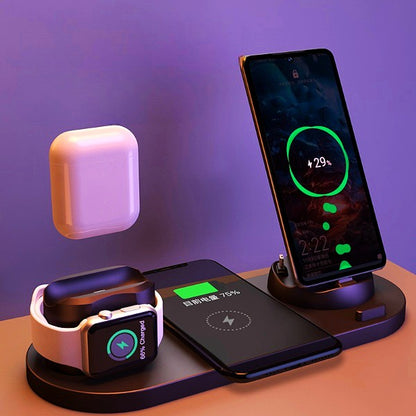 Fast Wireless Charging Station for iPhone, Watch & AirPods